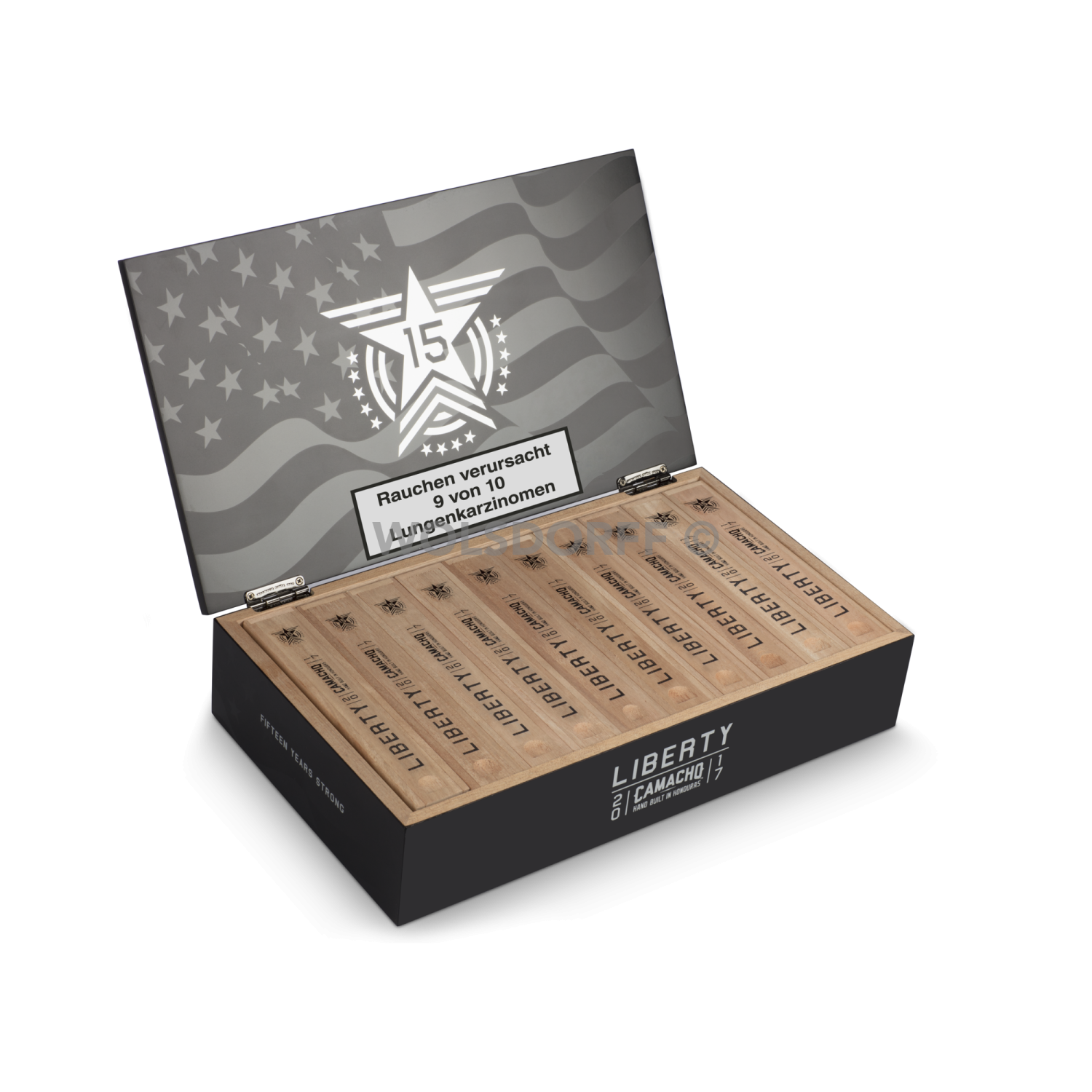 Camacho Liberty 15th Anniversario - Kiste seitlich geöffnet