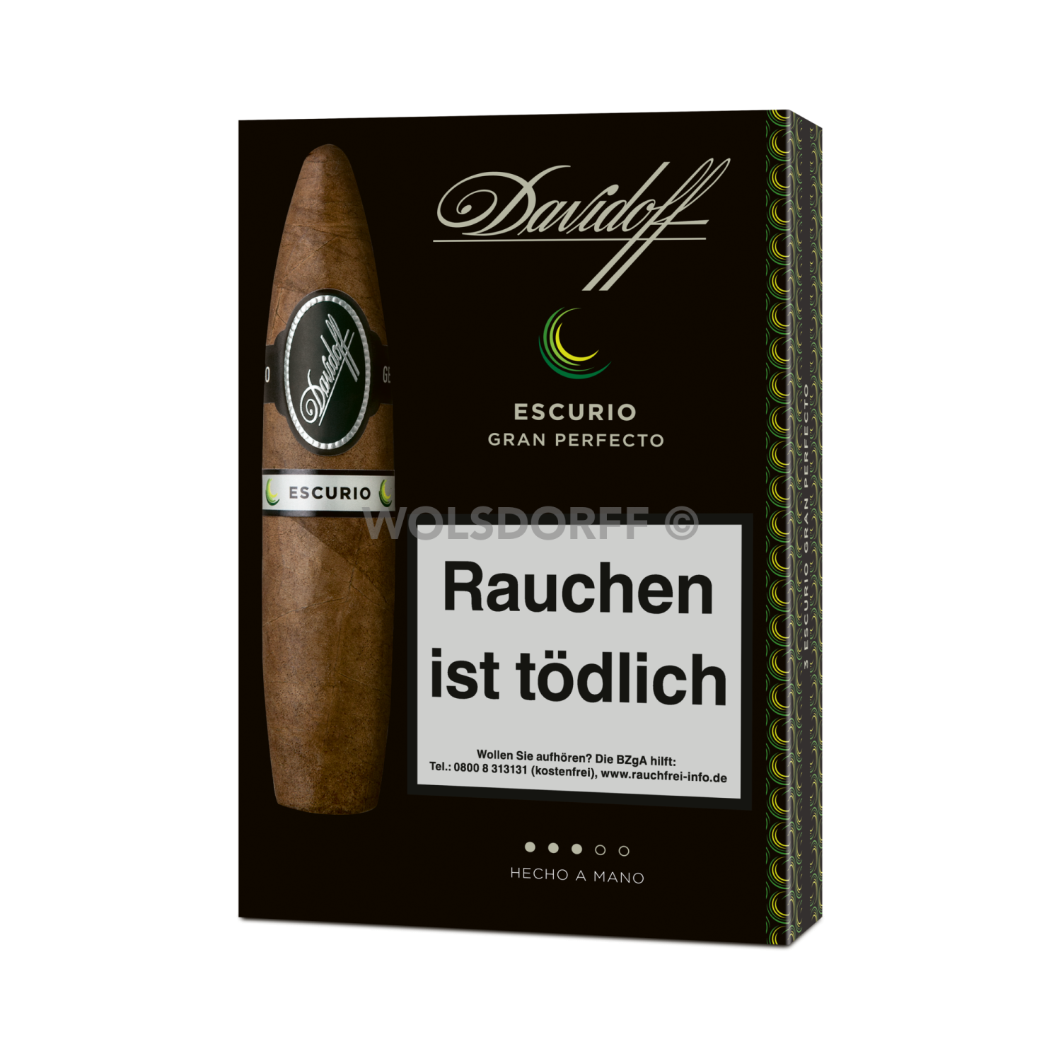 Davidoff Escurio Gran Perfecto - Pappetui vorne geschlossen