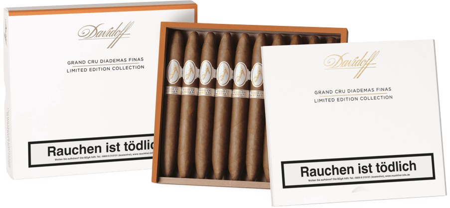 Davidoff Grand Cru Diademas - zwei Kisten, vordere geöffnet