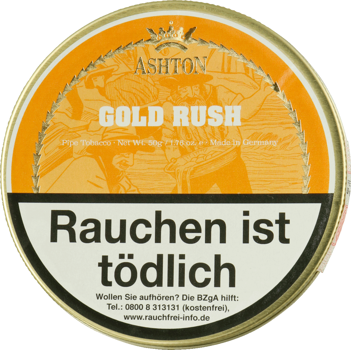 Ashton Pipe Tobacco Gold Rush - Dose vorne geschlossen