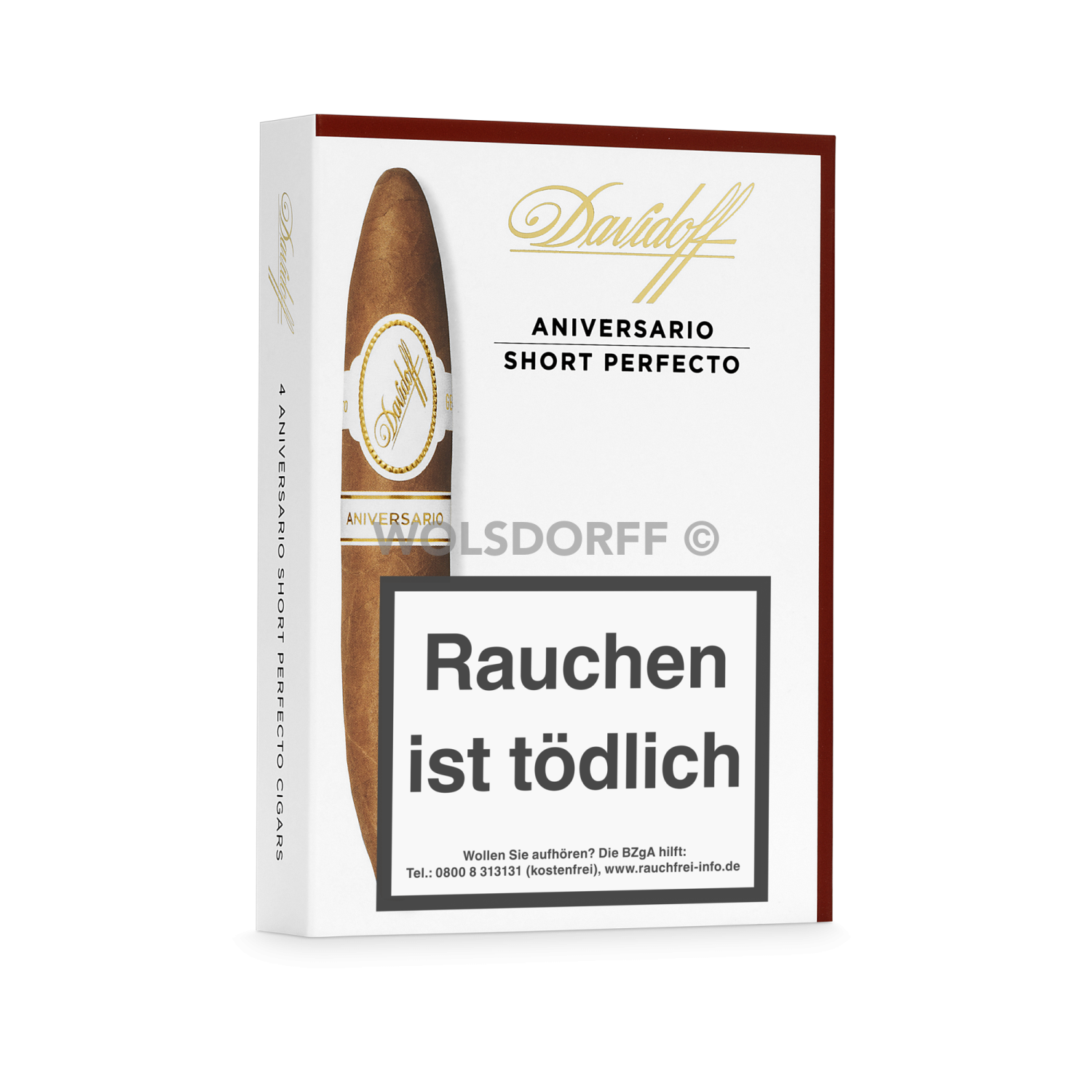 Davidoff Aniversario Short Perfecto - Pappetui vorne geschlossen