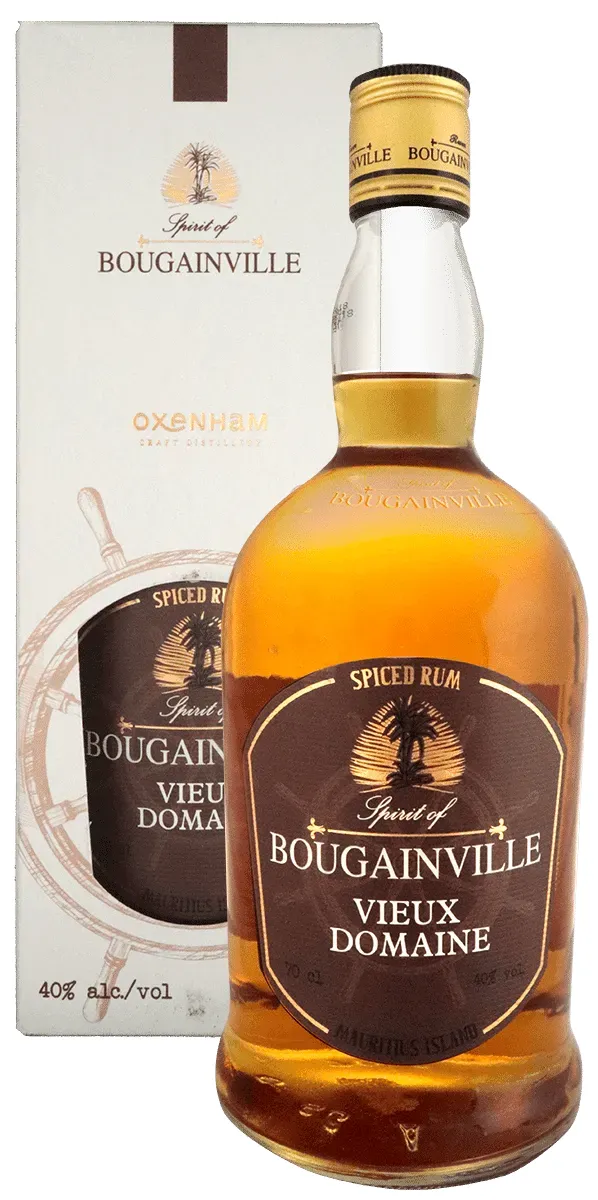 Bougainville Vieux Umverpackung und Flasche
