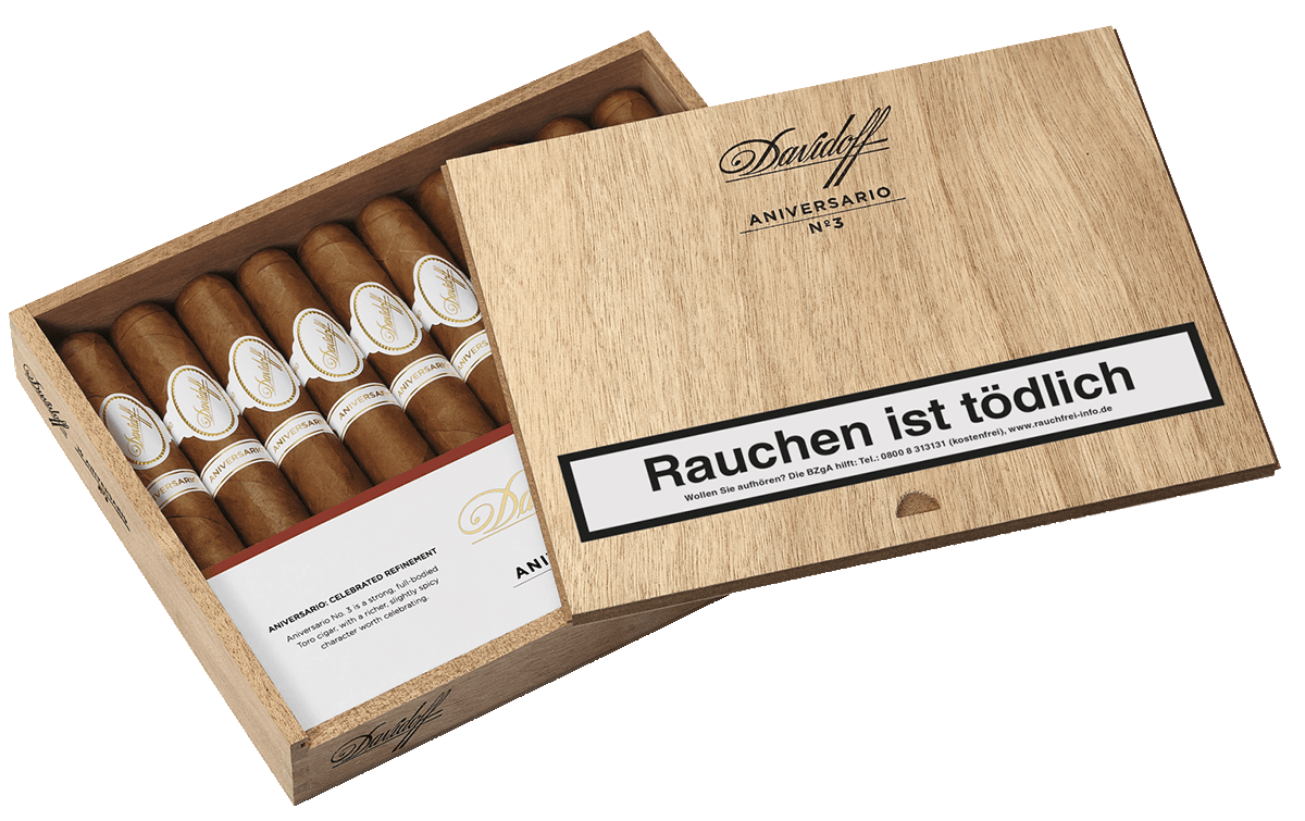 Davidoff Aniversario No 3 - Kiste vorne geöffnet