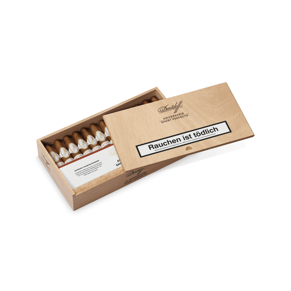 Davidoff Aniversario Short Perfecto - Kiste vorne geöffnet