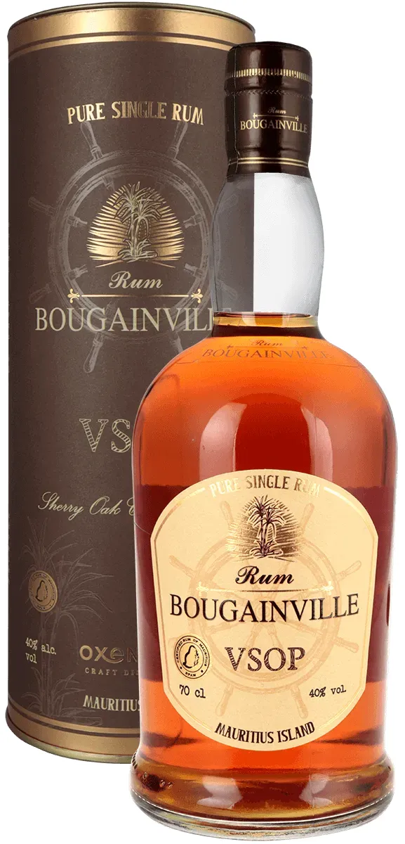 Bougainville VSOP Umverpackung und Flasche