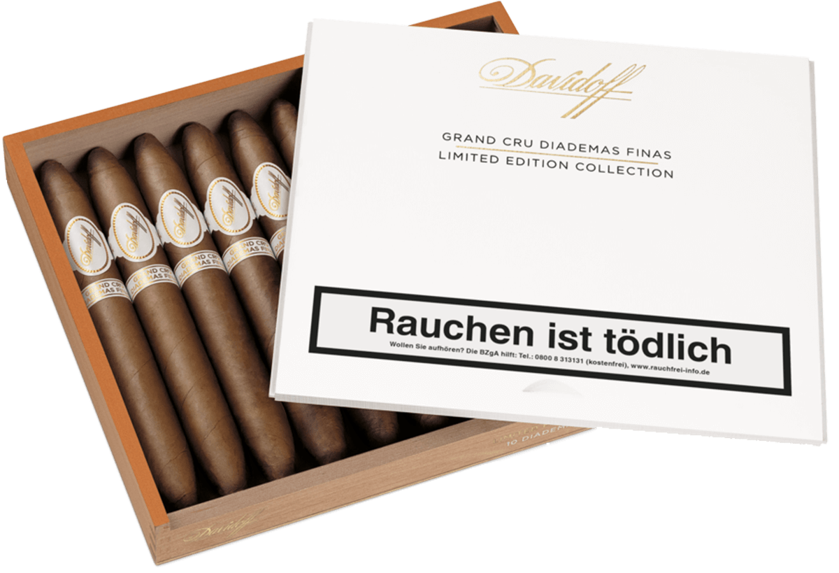 Davidoff Grand Cru Diademas - Kiste seitlich geöffnet