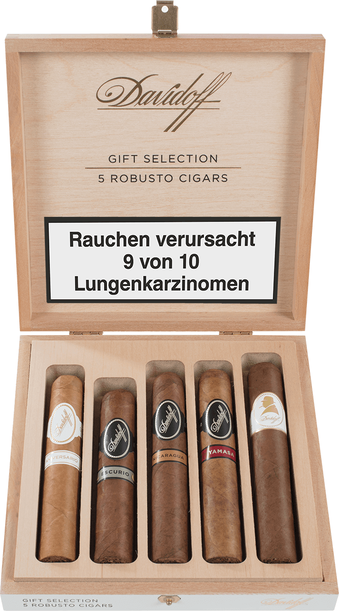 Davidoff Gift Selection Robusto - Kiste vorne geöffnet