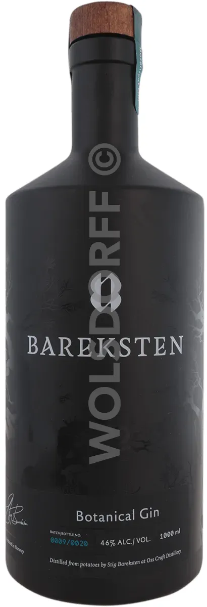 Bareksten Botanical Gin 1 L Flasche Vorderseite