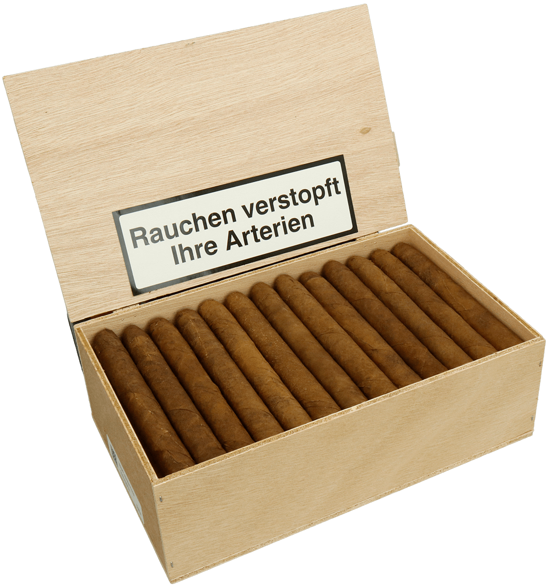 Die WOLSDORFF Cordial - Kiste seitlich geöffnet