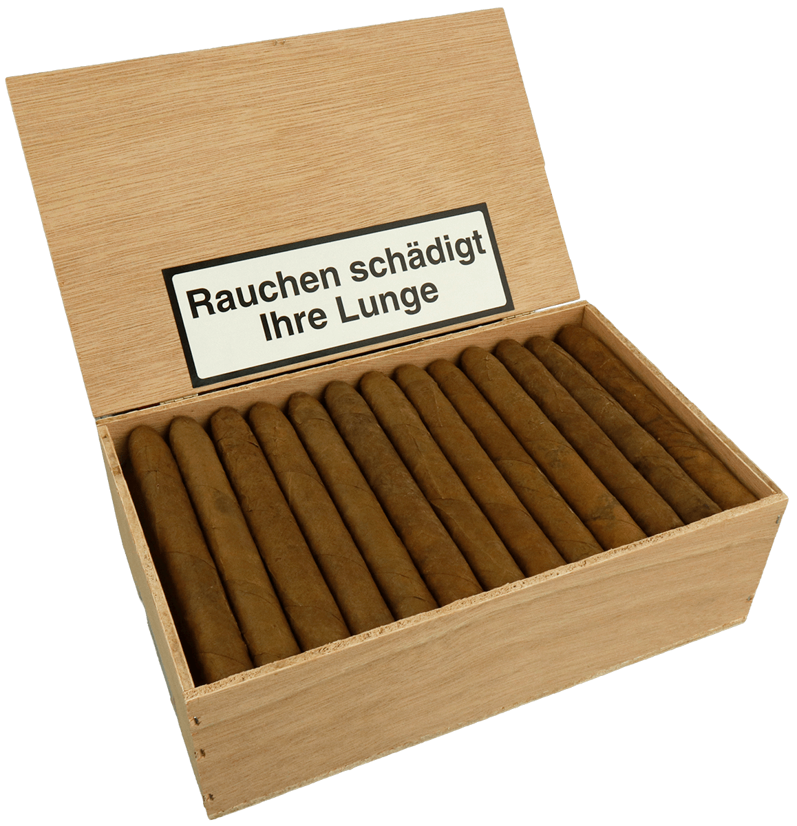 Die WOLSDORFF Cordial - Kiste seitlich geöffnet