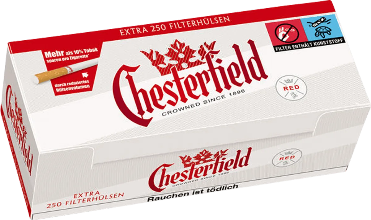 Chesterfield Red Filterhülsen Einzelverpackung