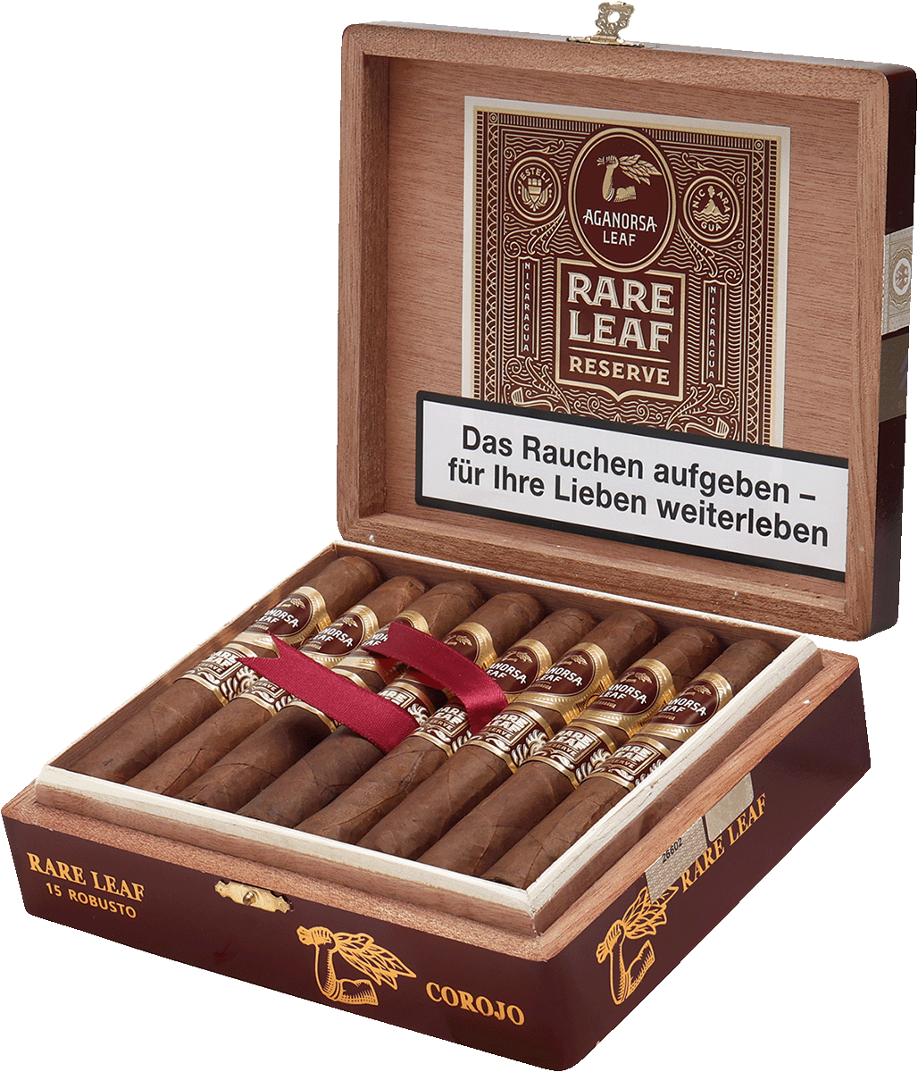 Aganorsa Leaf Rare Leaf Corojo - Kiste seitlich geöffnet